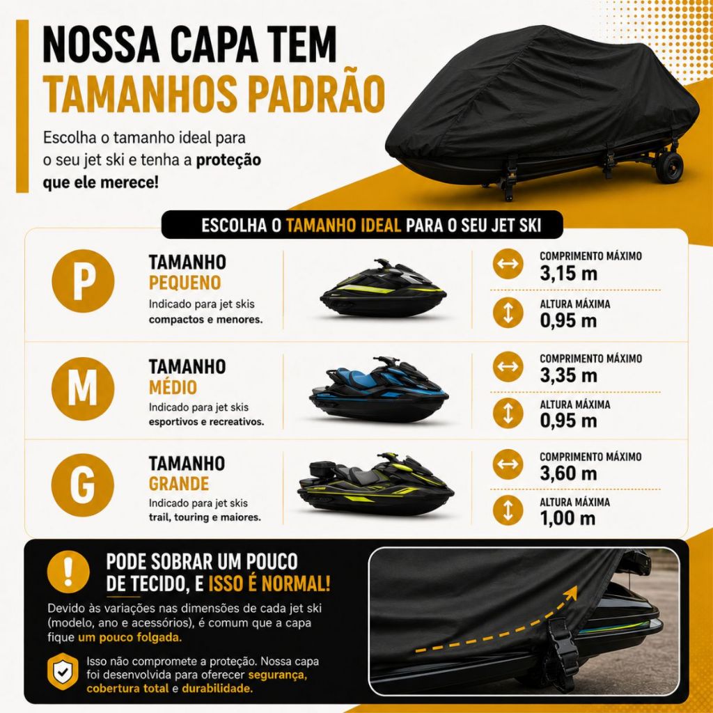 Capa para Jet Ski Proteção Solar Todas Marcas e Modelos — imagem 2 de 2