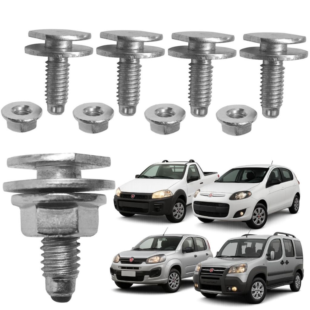 Kit 5 Parafusos do Paralama Moldura Para Fiat Doblo Uno Strada Fiorino 2010/2020