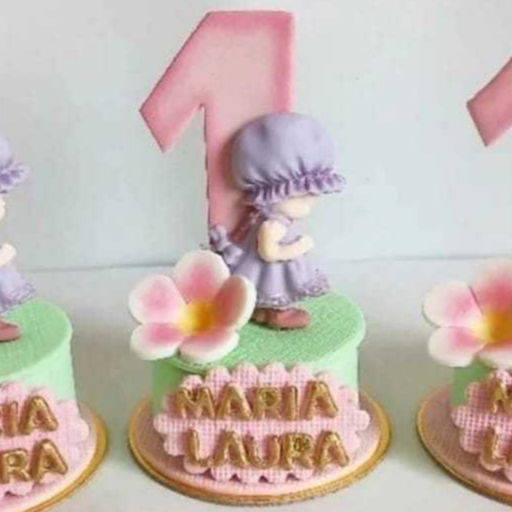 Molde de Silicone Camponesa cód 1391 - Menina Boneca, Jardim Encantado