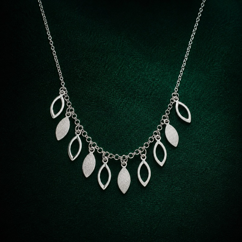 Choker Gotas Vazadas e Cheias em Prata 925 Elegante e Sofisticada