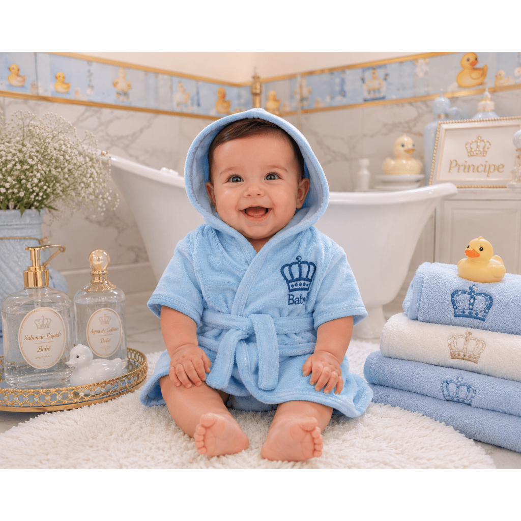 Roupão Bebê Menino e Menina Recém-Nascido  Toque Macio Aconchegante Soft