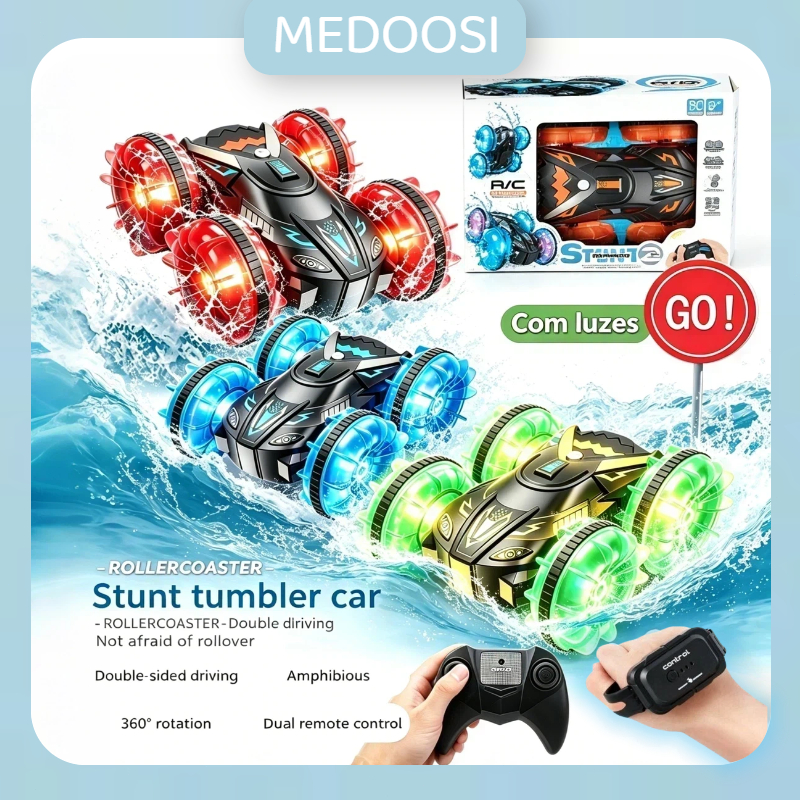 Carrinho Controle/Led Light Toy/Remote Control Car for Kids/With Headlight Premium Top Line/Twist Climbing/Brinquedos