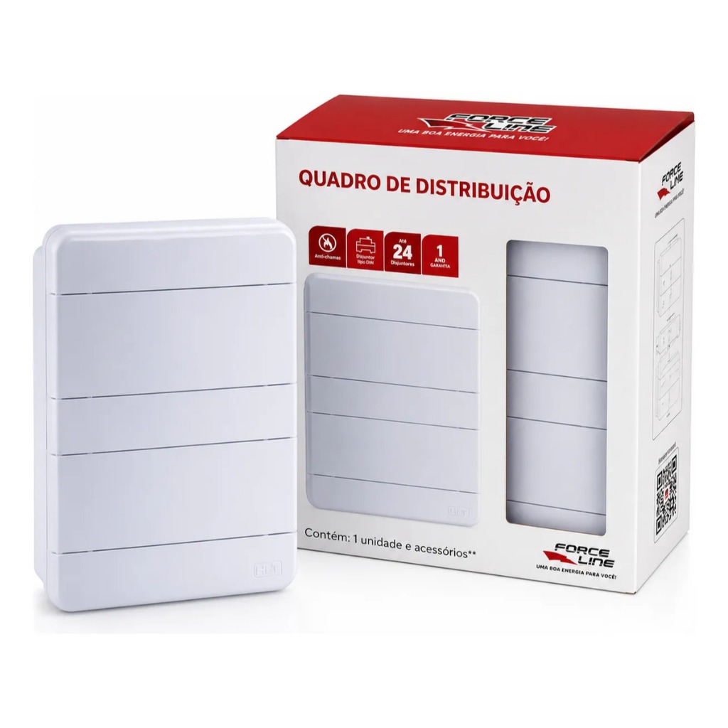 Quadro De Distribuição Embutir 24 Disjuntores Din Forceline