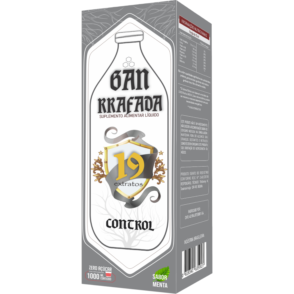 Gan-rrafada Control 19 Extratos Sabor Menta 1000ml - Labogan