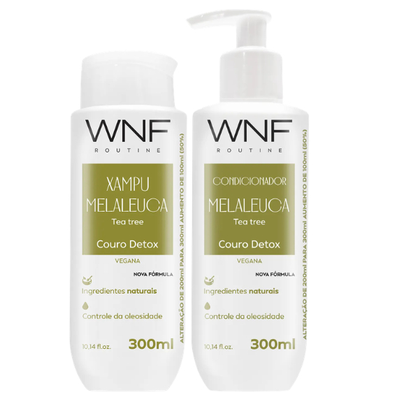 Vegana Routine Couro Detox Tea Tree Melaleuca Xampu/Condicionador 300ml WNF