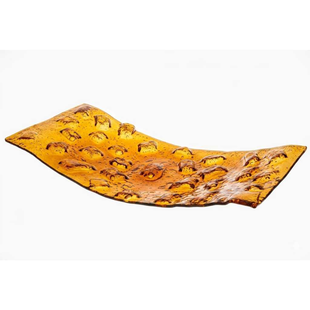 Centro De Mesa Fruteira Vidro Murano Grande 69cm Orgânico Decorativo Sala Jantar Aparador Bronze