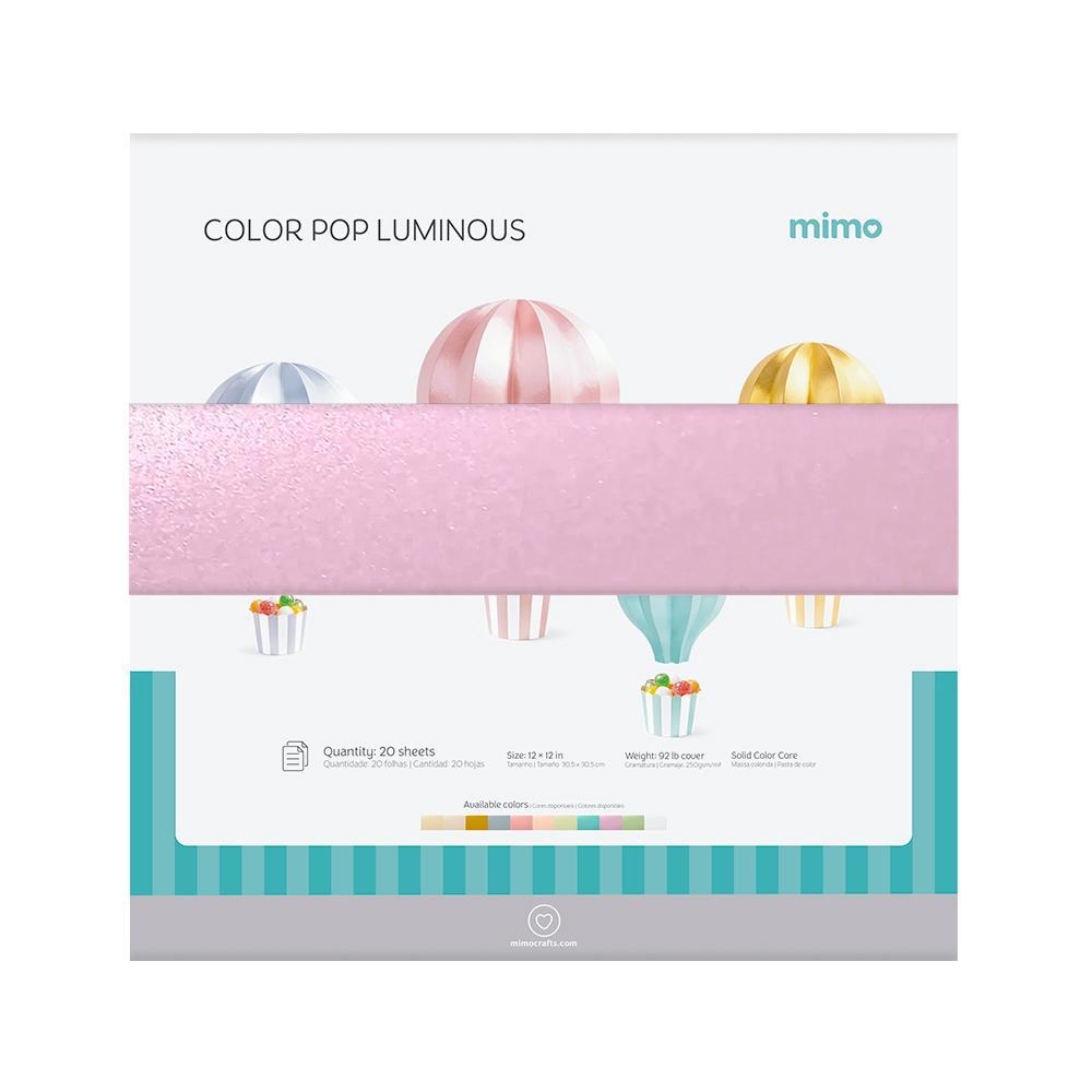 Papel Color Pop Luminous Roxo Mimo - 30,5 x 30,5 cm - 250 g - 20 Fls