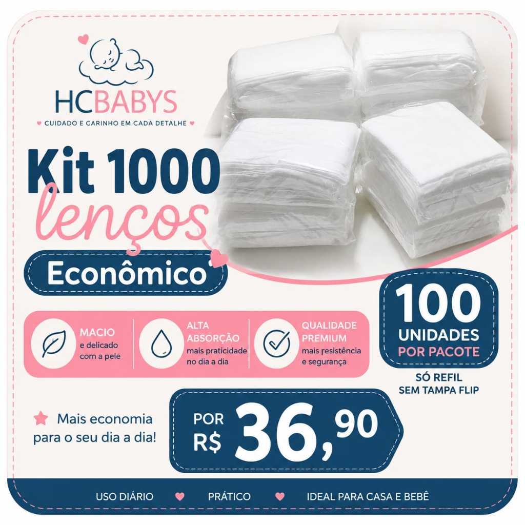 Kits de lenços umedecidas lisa ( Variações)