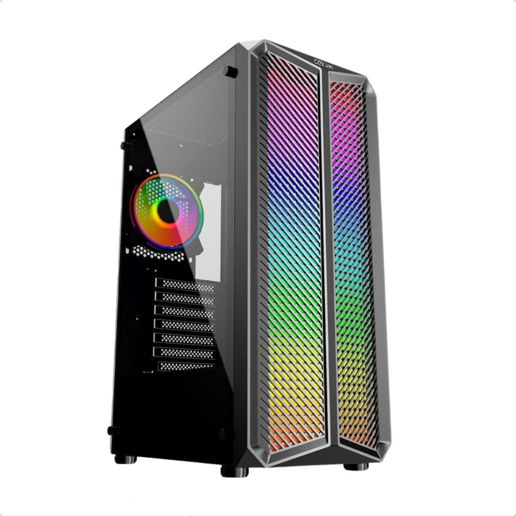 Gabinete Gamer Oex Game Haven GH300 Full Tower RGB Tipo ATX - Branco