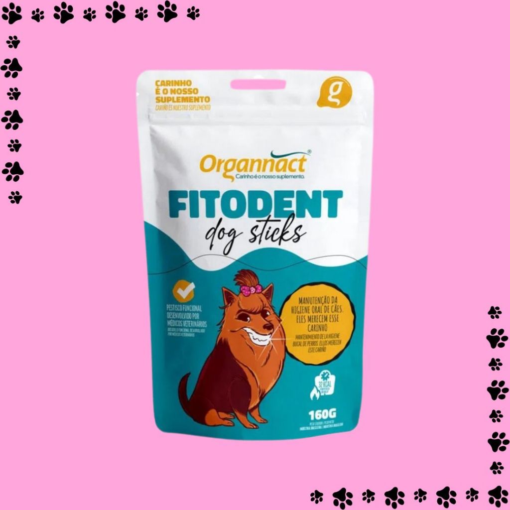 Petisco Para Cães Fitodent Sticks 160g - Organnact