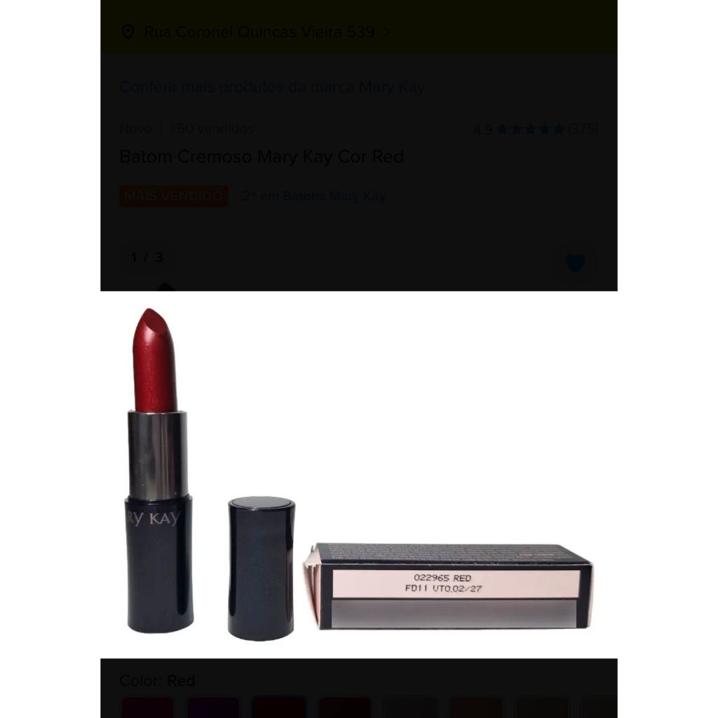 Batom Cremoso Mary Kay Cor Red