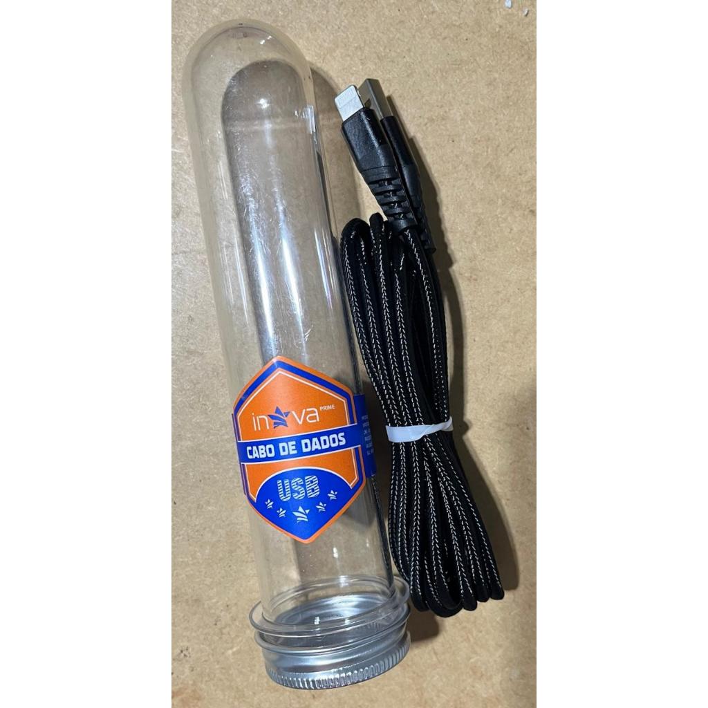 Cabo Carregador Turbo Iphone Ultra  Rápido 3.4A Lightning Inova  Preto  2 Metros Resistente