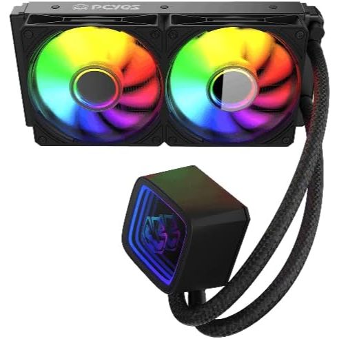 WATER COOLER PCYES TUNDRA BLACK VULCAN ARGB 240MM - WCTBV240