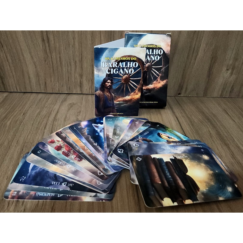 Baralho Cigano Os Caminhos do Baralho Cigano + Livro Explicativo – Completo