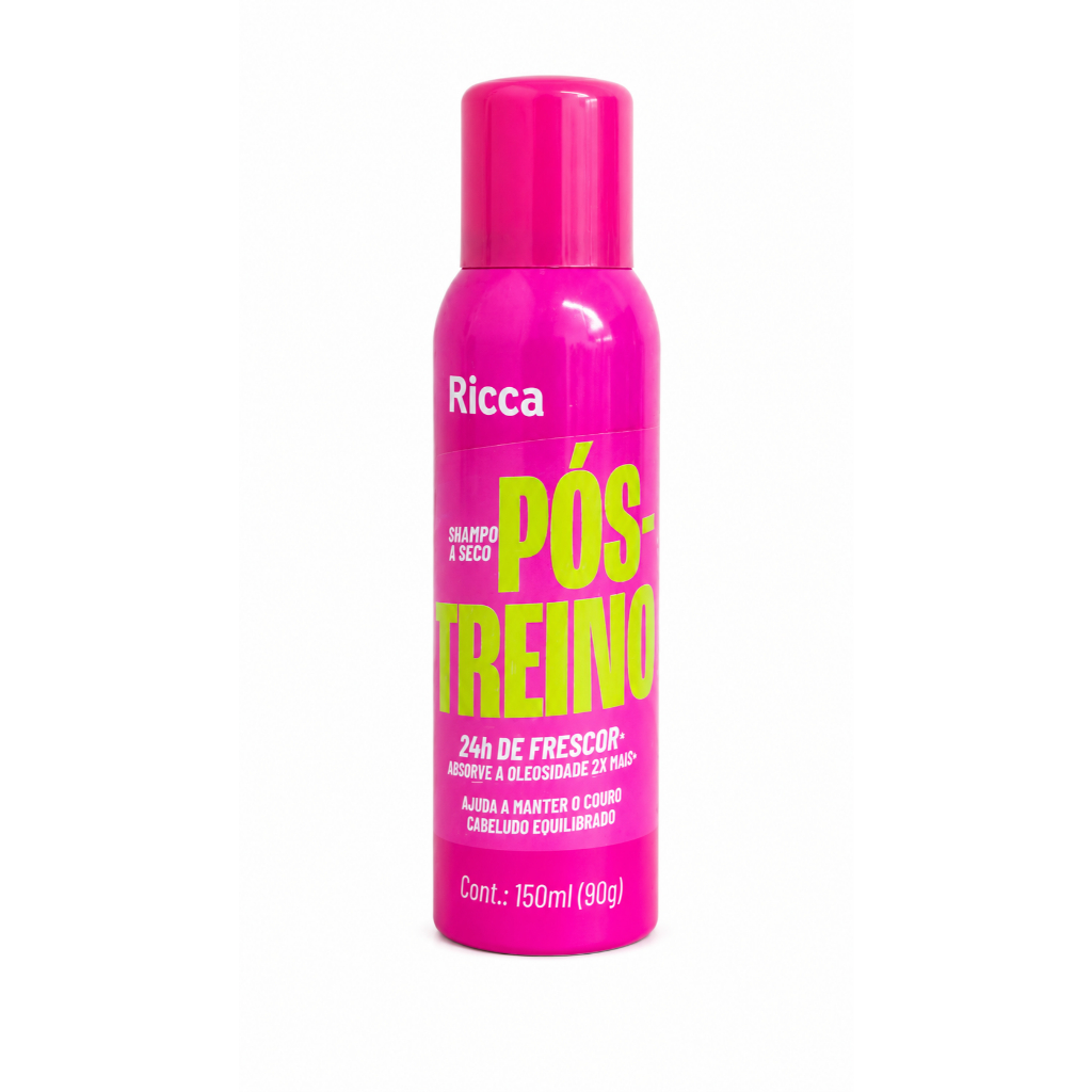 Shampoo A Seco Ricca 150ml - Absorve Oleosidade 2x Mais Rápido, Frescor 24h