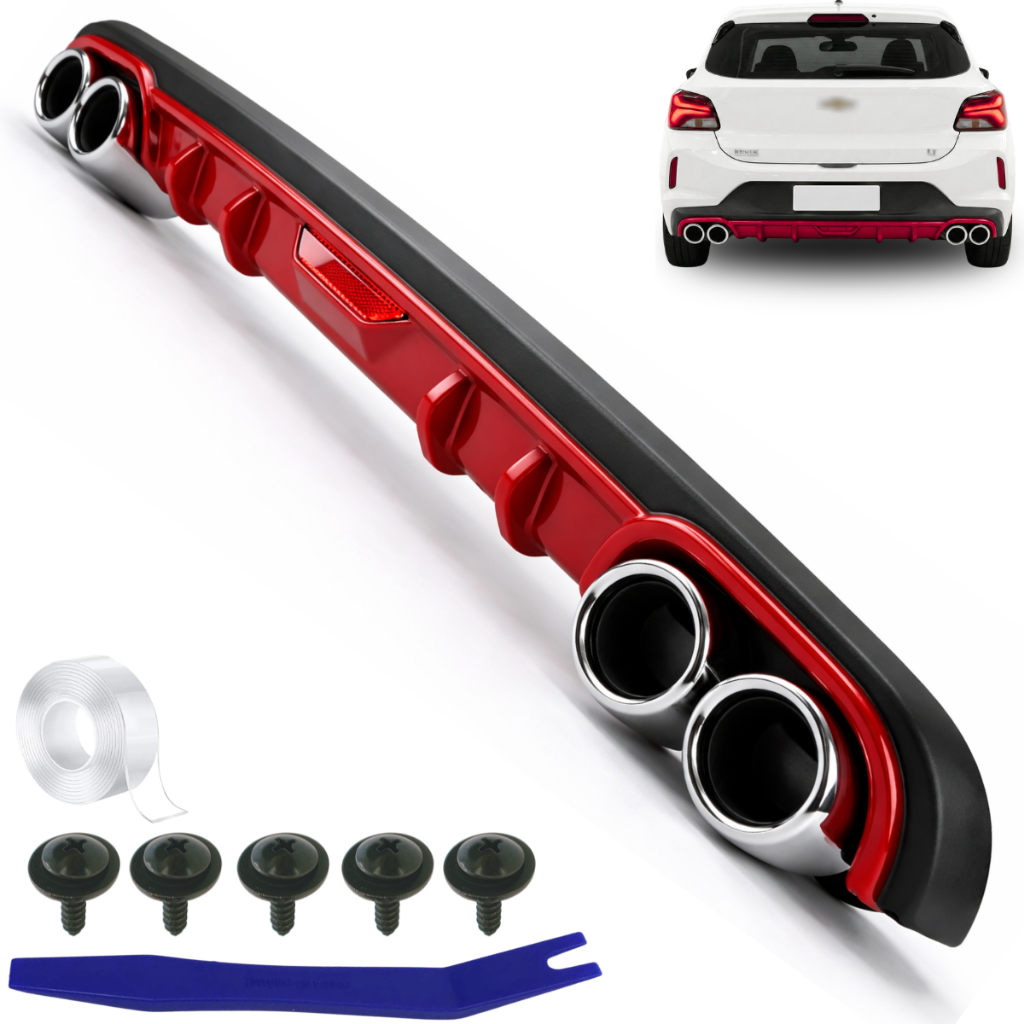 Spoiler Saia Difusor Parachoque Traseiro Para Volkswagen Chevrolet Hyundai Ford Nissan Fiat Universal · foto 2