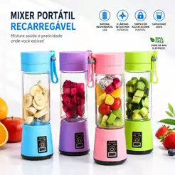 Mini Liquidificador Portátil Usb Juice Cap Take Shake 6 Lâminas Recarregavel