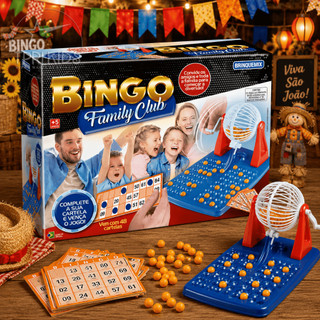 Brinquedo Jogo Bingo 48 Cartelas + 90 Bolinhas Infantil Globo Giratório Menino Menina Completo Top