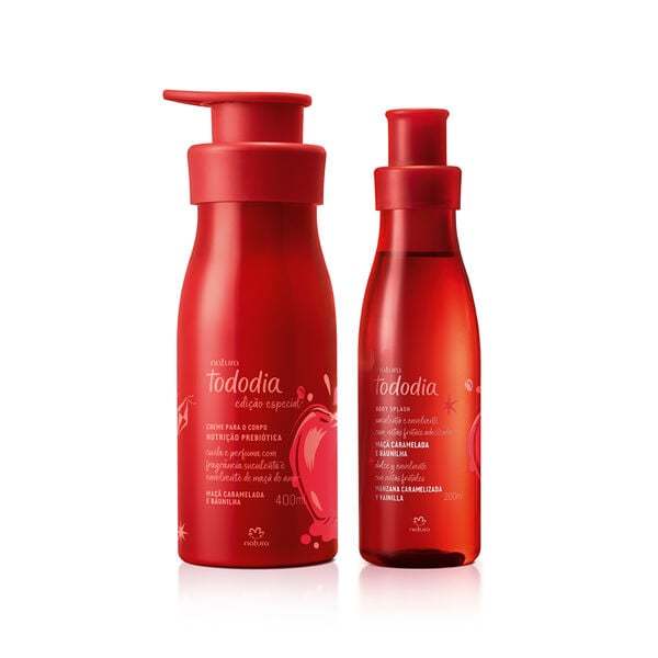 kit tododia maçã caramelada e Baunilha  1  creme hidratante 400ml ebody eplash