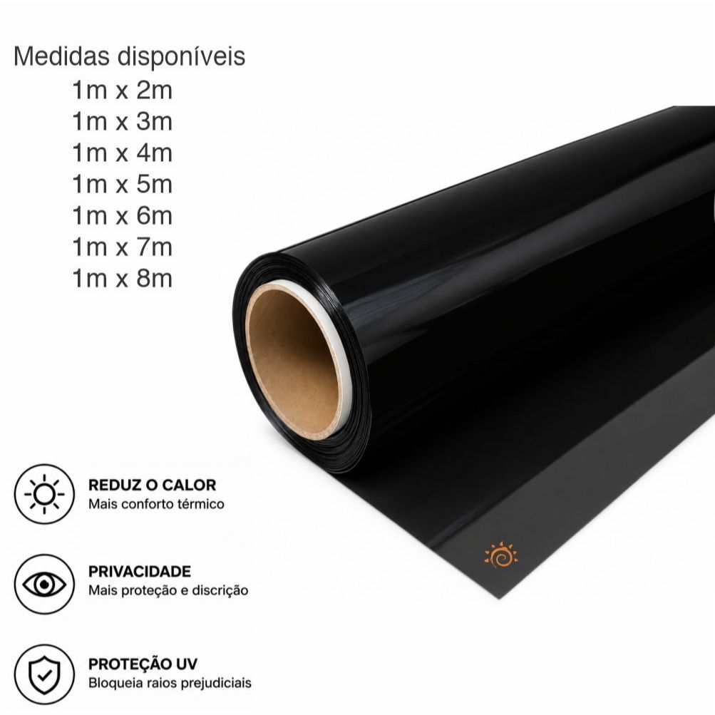 Película Insulfilm Profissional Fumê 1m G5 G20 G35 Residencial Automotivo Privacidade Redução de Calor