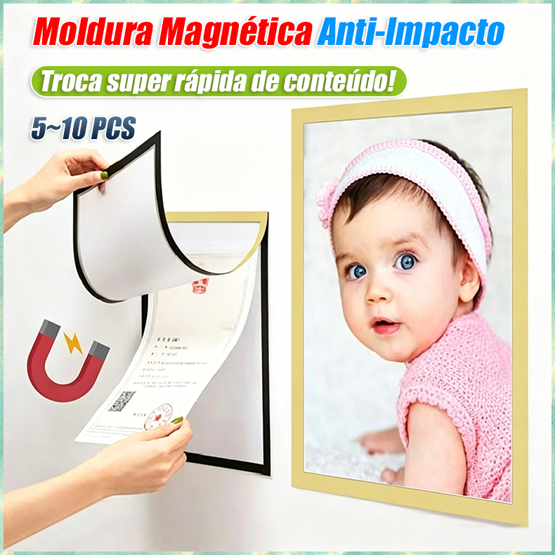 5-10 PCS A4 Display Moldura Magnética PVC Protetor Caso Certificado Cartaz Placa De Exibição Adesivo De Parede Para Escr