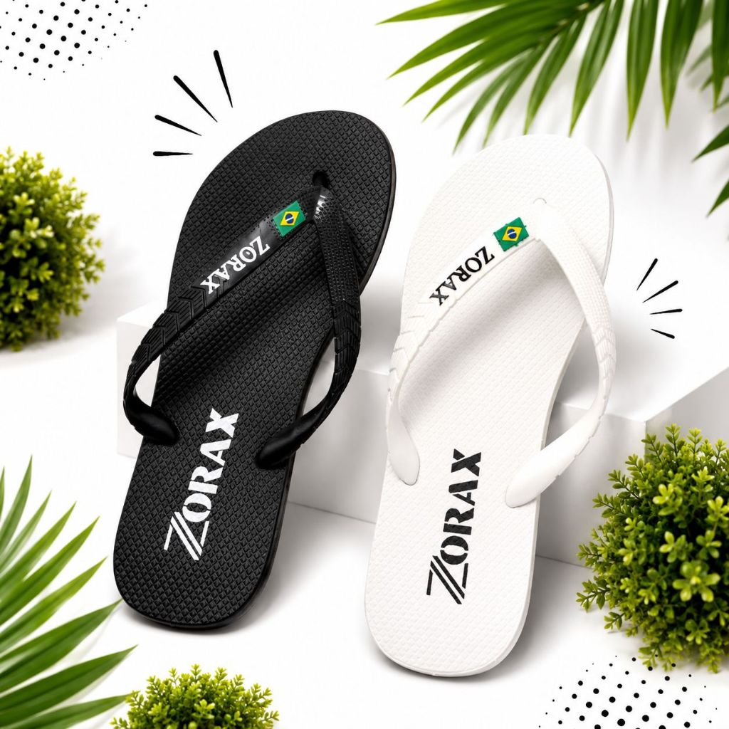 Chinelo Masculino Zorax Brasil Super Resistente e Confortável Solado Antiderrapante