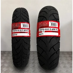 Par Pneu Moto Kenda 110/70-16 + 130/70-16 k671 Custom Dianteiro Traseiro 52P 61S