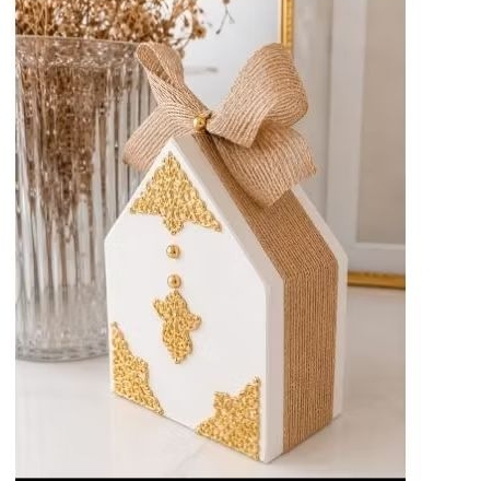 Casinha Decorativa MDF, Decoração Estilo Provençal, Lembrança Luxo Rústica, Enfeite de Mesa Delicado