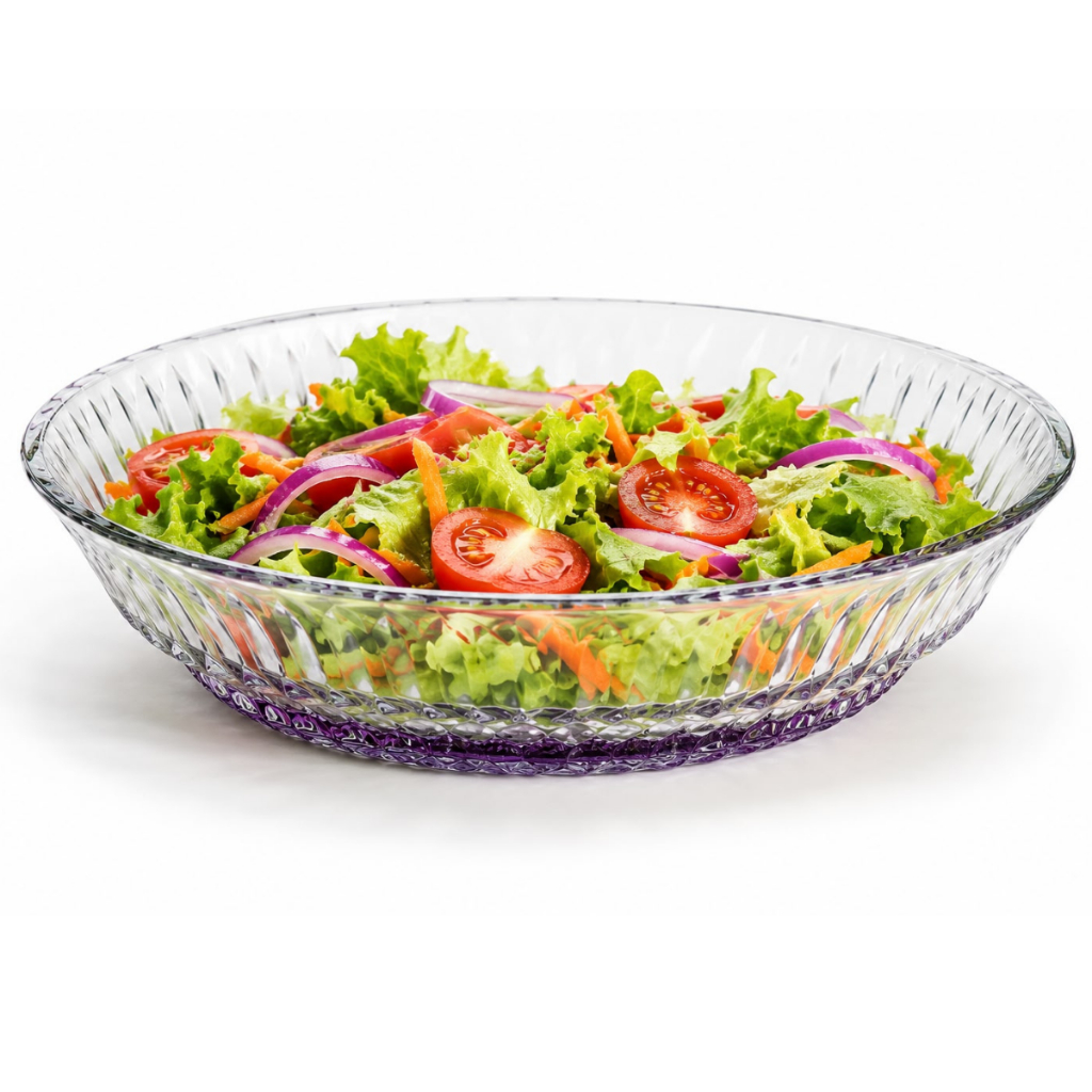 Prato Para Bolo e Sobremesa Vidro Diamont Boleira Fruteira Saladeira