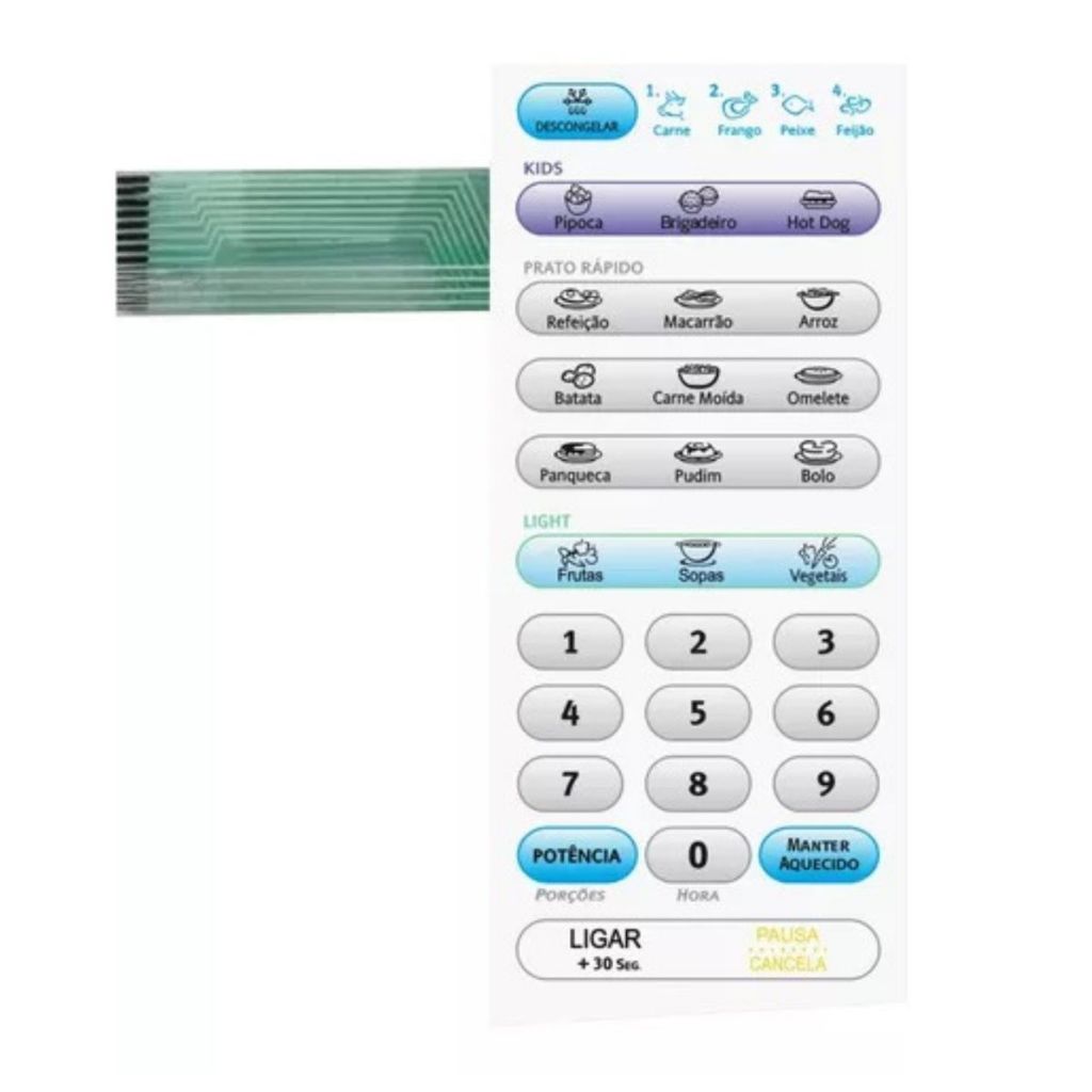 Membrana Micro-ondas Me28s Relevo Teclado Compatível Me 28s