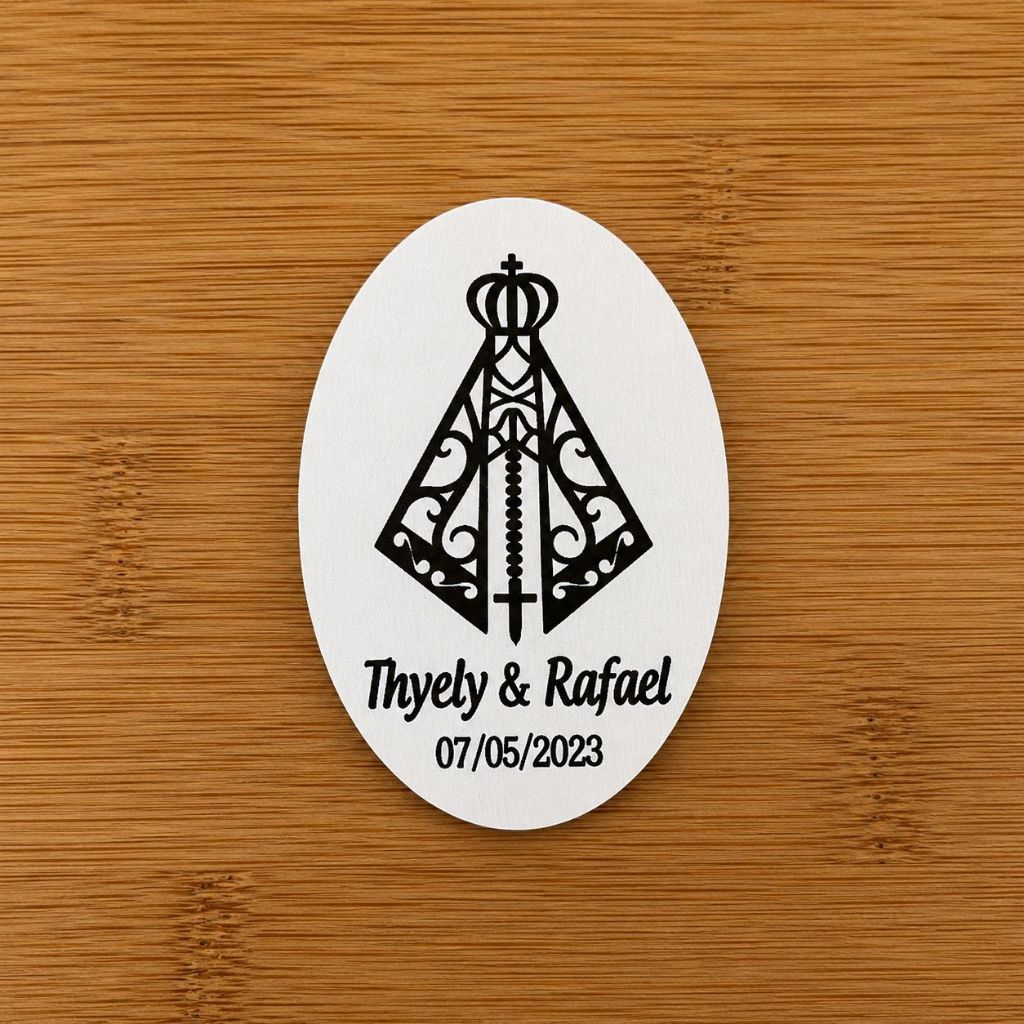 Kit de Imãs de Geladeira Nossa Senhora Aparecida MDF Casamento Lembrancinha Religiosa Lembrancinha em Madeira MDF