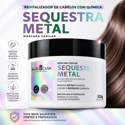 Máscara Metal Detox 300g | Remove Metais e Resíduos Químicos | Revitaliza os Fios | Salão In Casa