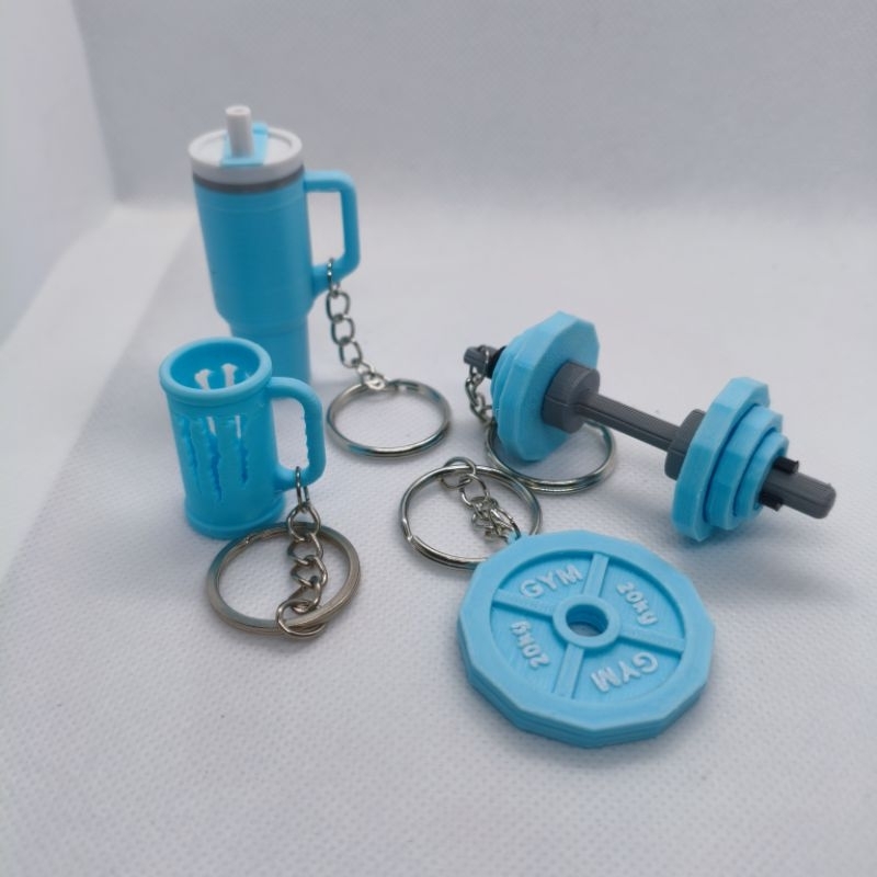Chaveiros Academia Fitness: Haltere,anilha,mini Copo Térmico e Mini Porta Lata Energético — R$ 29,90 em Shopee