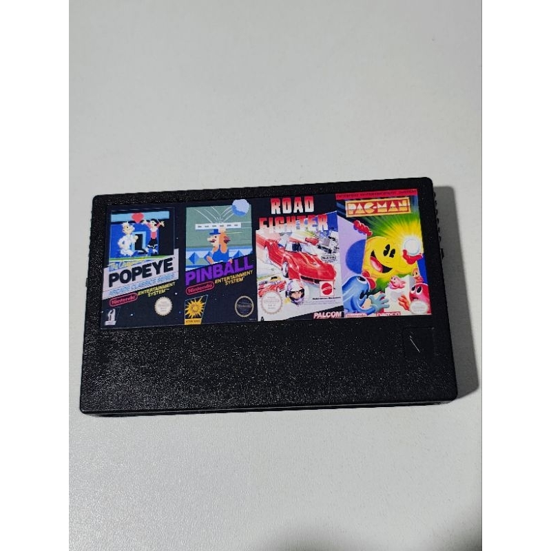 Cartucho padrão Nes Nintendinho 72 pinos para Phantom System - 4 in 1  ( Popeye, Pac Man, Roda Fighter, Pinball )