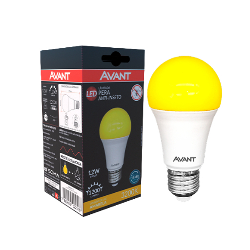 Lâmpada Led Anti-Insetos 12w Bocal E27 Amarela AVANT