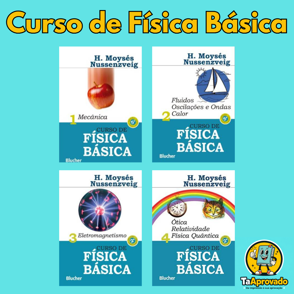 Curso de física básica (Vol. 1, 2, 3 e 4) | Livreto (A5) | Encadernado | Colorido