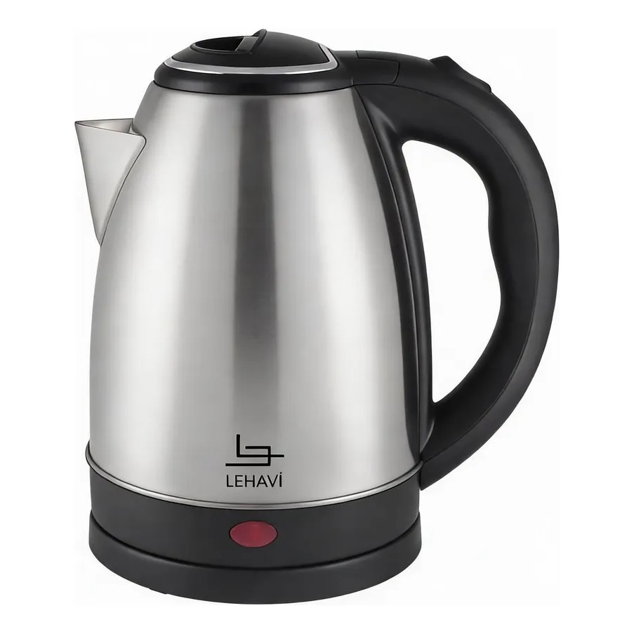 Chaleira Eletrica Vidro e Inox Temperado 1.8L Preto - Desligamento Automático e Base Giratória 360° Lehavi