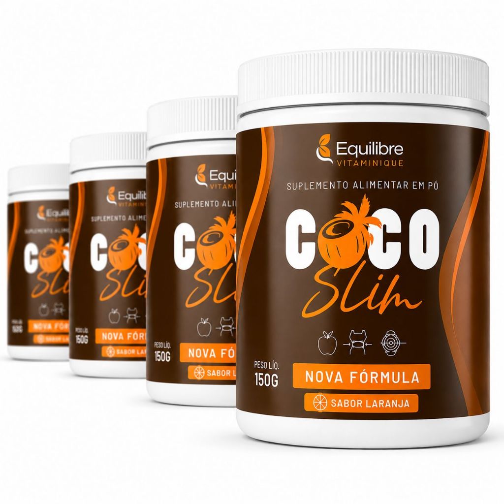 4 Coco Slim 150g – Suplemento Alimentar em Pó | Sabor Laranja | Beta Alanina + Gengibre + Beterraba + Taurina