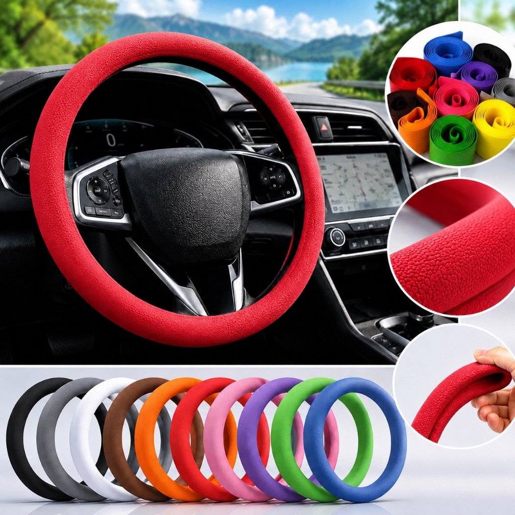 Capa De Silicone Protetoras Para Volante De Carro Elástica De Verão Universal Elástica Multicolorida
