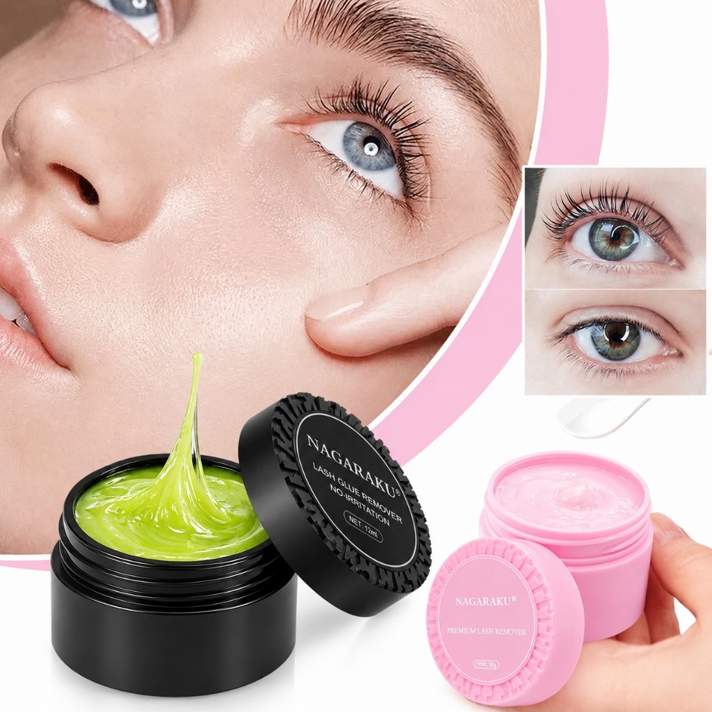 Removedor Removedor de Cola para Cílios Nagaraku Mild 12ml Textura Suave em Creme Gel Cremoso Dissolve Cola em 5 Segundo