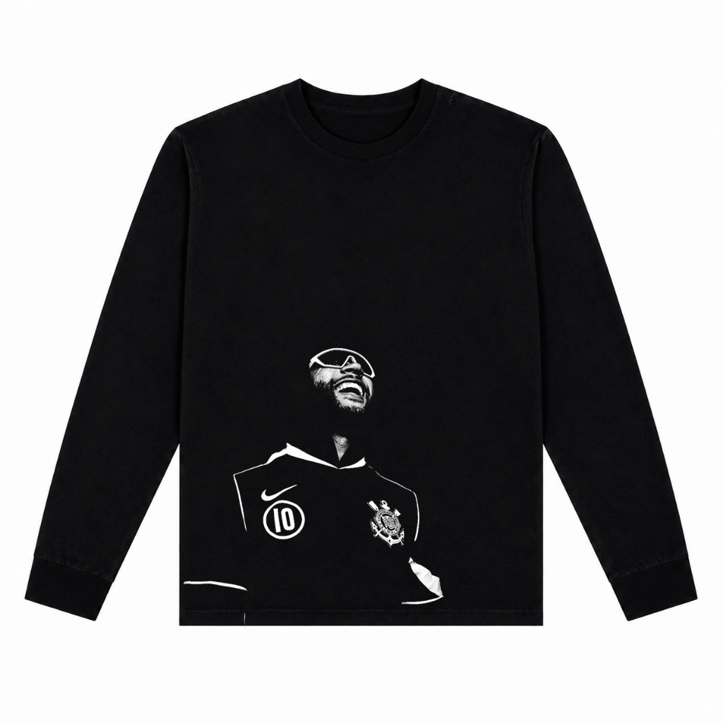 Camiseta De Manga Longa Camisa Streetwear Oversized Futebol Corinthians Memphis Depay Craque Holanda Swag Opium Core Y2K