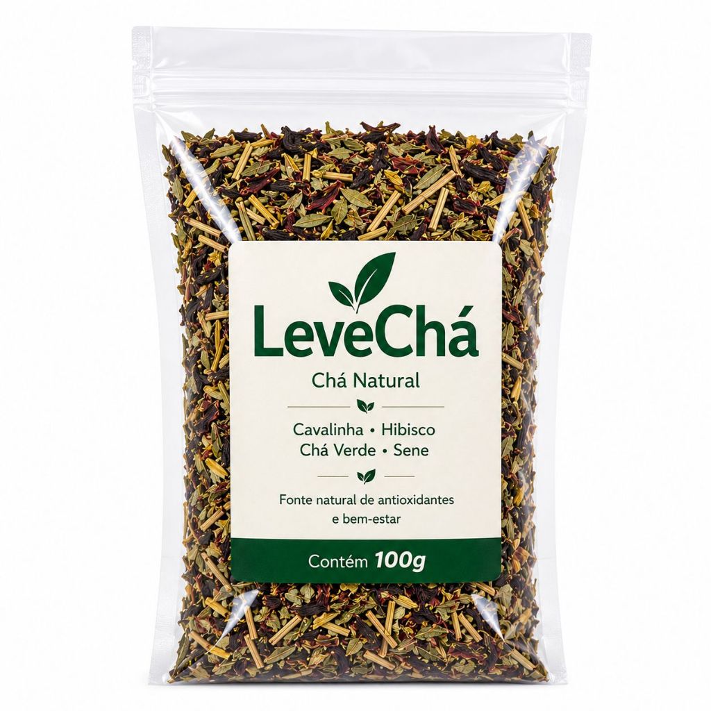 LeveChá 100g MIX PRONTO Hibisco Cavalinha Chá-Verde Sene