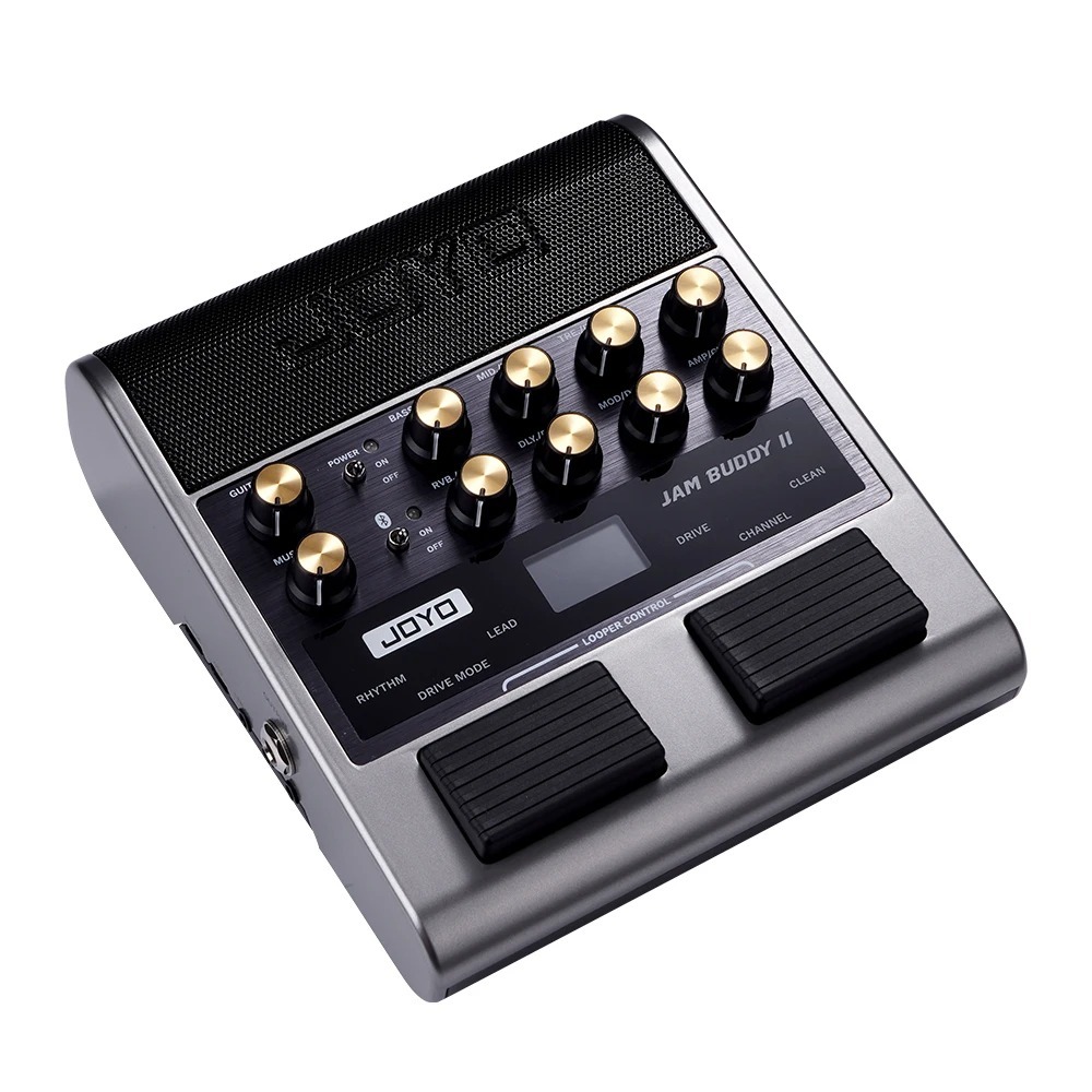 Mini Amplificador Portatil Joyo Jam Buddy II Pedaleira Guitarra Violão Cinza