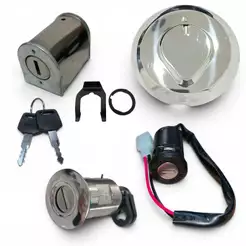 Kit Chave Ignição Conjunto Travas Honda Cg Titan 125 Ks/Es/Kse Fan Cg 125 Cargo Ano 2002 Até 2008