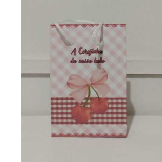 Sacolinha Surpresa Personalizada & Lembrancinha para Festa infantil Aniversário - Tema: CEREJINHA -  PEGUE & MONTE.