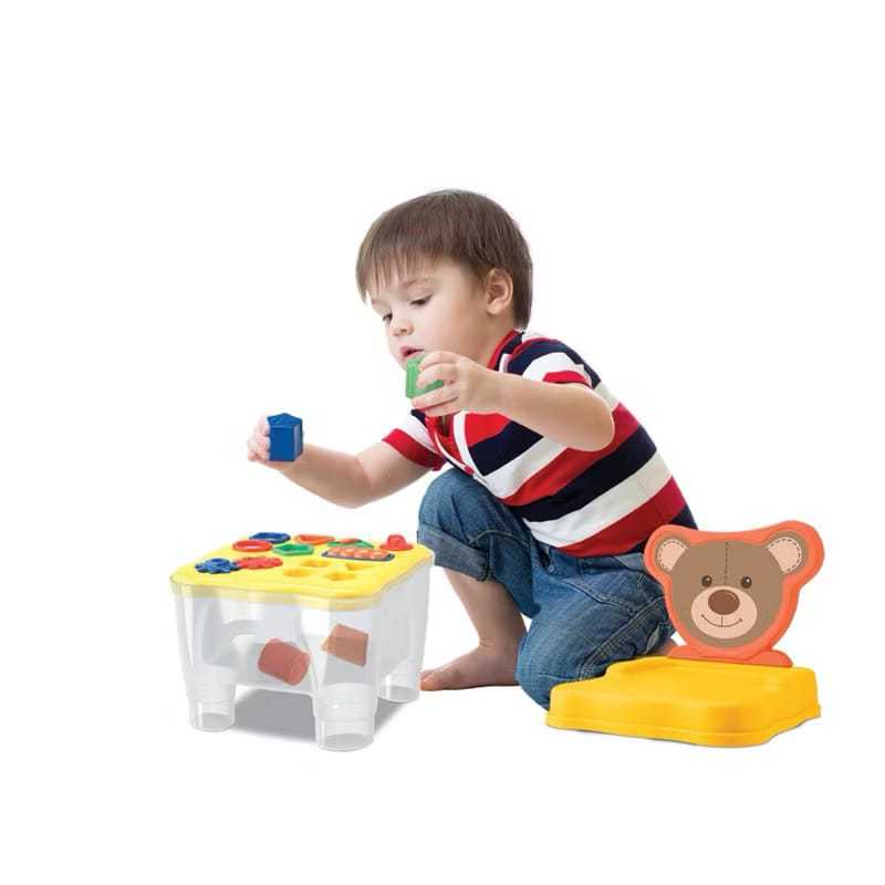 Cadeirinha Bichinhos Mesa Didática Infantil Bebê Com Atividades Educativa Encaixe Cubos Engrenagens