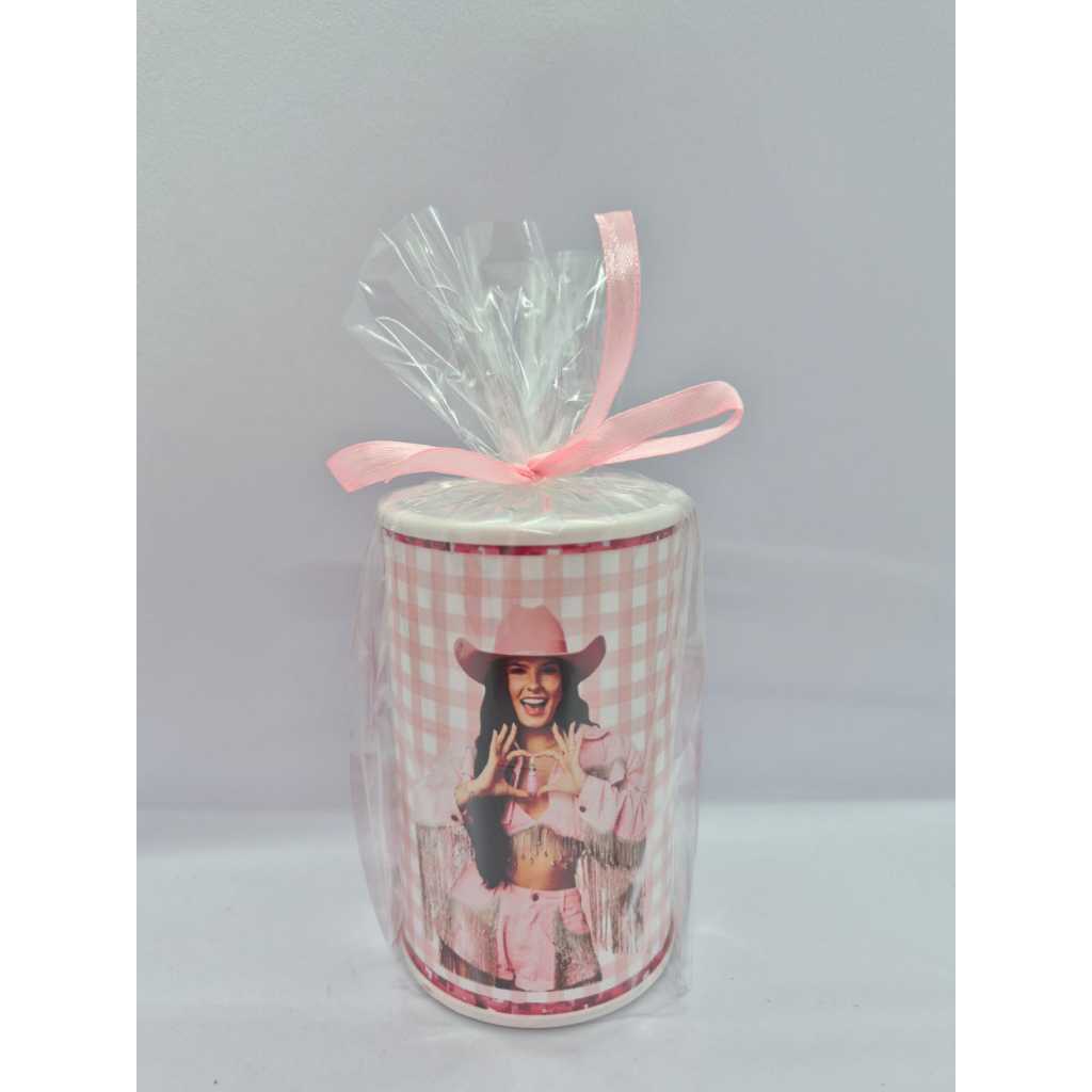 KIT Cofrinho Personalizado Boiadeira Ana Castela Com Embalagem e lacinho Lembrancinhas Mimos Aniversário