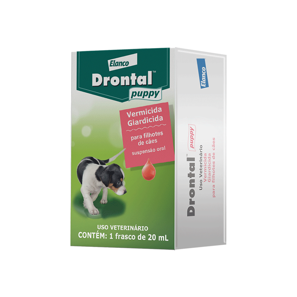 Vermífugo Drontal Puppy 20 mL para Cães filhotes Elanco Suspensão Oral