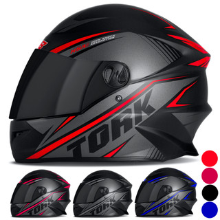 Capacete Fechado Moto Modelo R8 Várias Cores Tamanho 56 58 60 Viseira Fumê Pro Tork