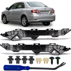 Par de Guia Garra Suporte Fixação Parachoque Traseiro Para Toyota Corolla Corolla 2009/2012